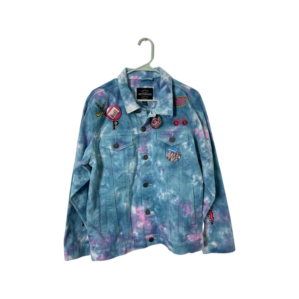 Victorious Tie Dye Denim Streetwear Jacket Sz M | Vintage Rare Jacket